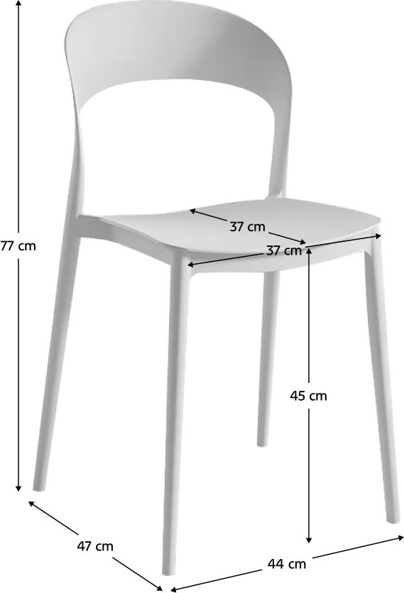 Rakásolható szék, fehér, RADANA NEW