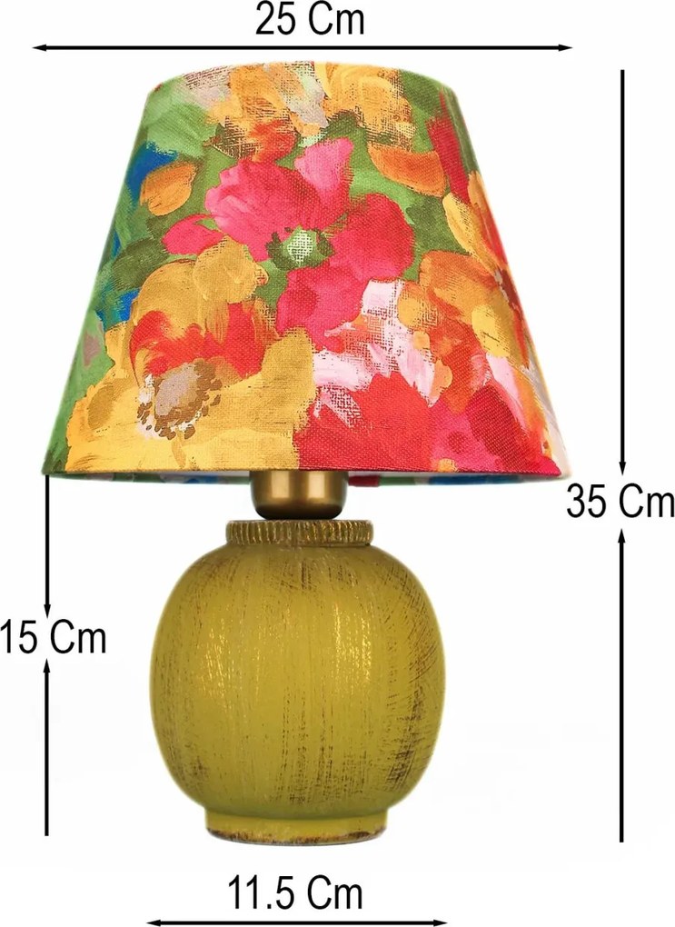 Kerámia éjjeli lámpa, Ø25 cm – BK063