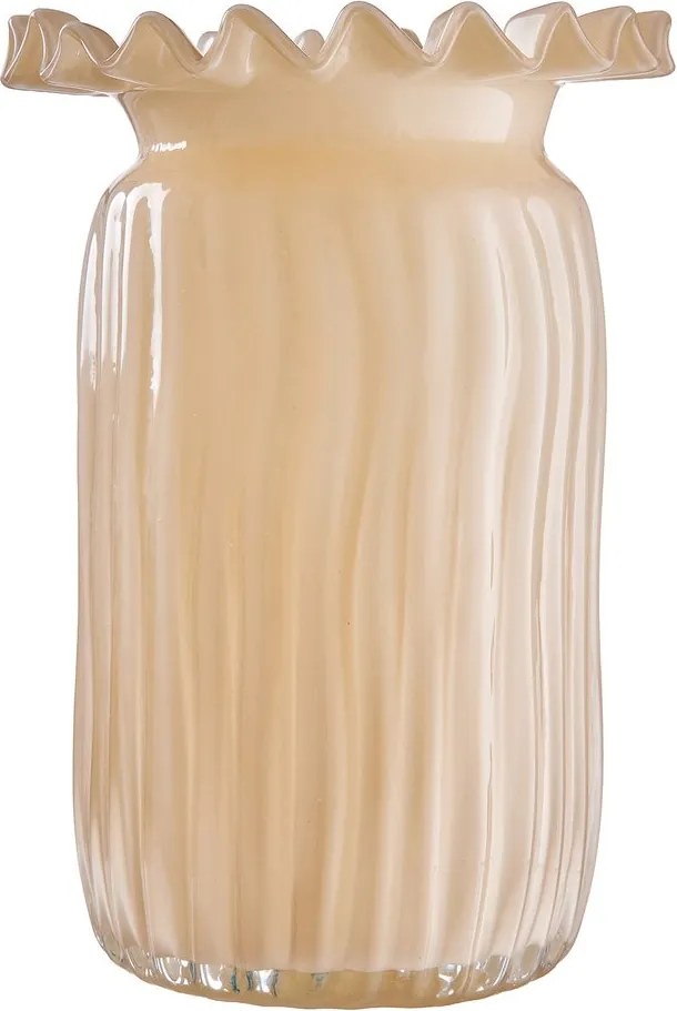 CREAM üveg váza 23 cm