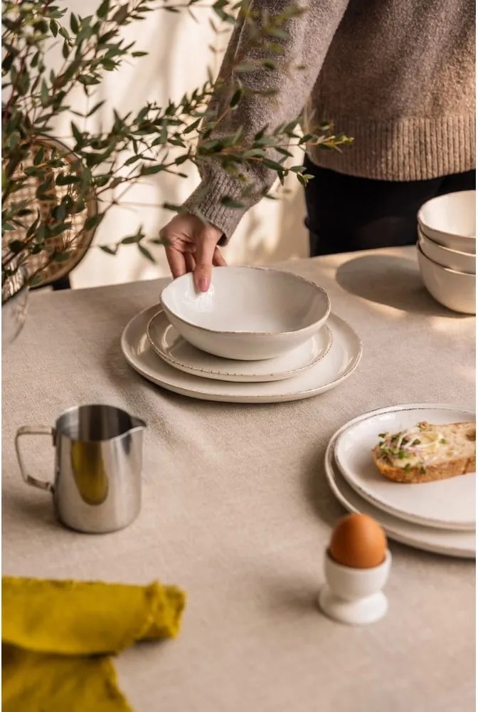 Agyagkerámia étkészlet 24 db-os Snow Heart – Bonami Essentials