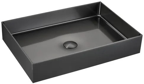 Countertop washbasin SAT Aurum 55x38 cm gun metal