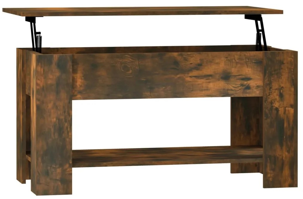 Füstös tölgy színű szerelt fa dohányzóasztal 101 x 49 x 52 cm
