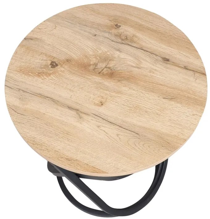 Eos E dohányzóasztal tölgy/fekete 45cm