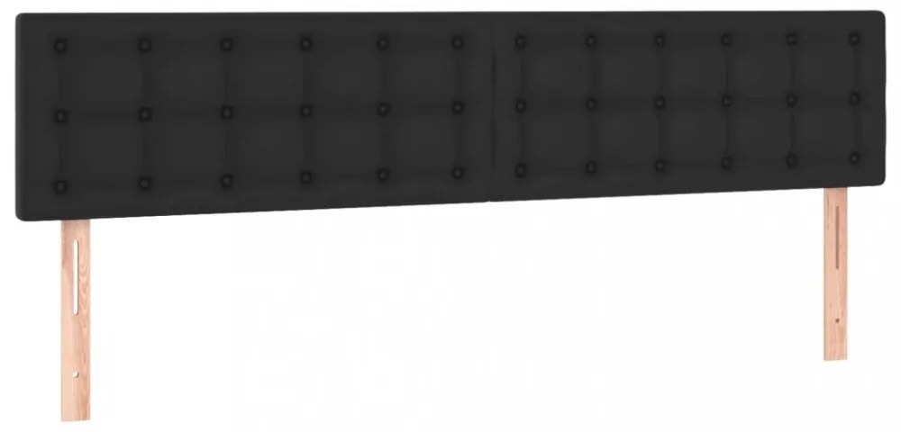 2 db fekete műbőr fejtámla 80 x 5 x 78/88 cm