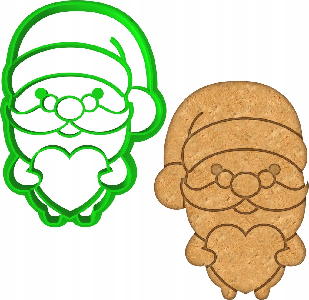 Karácsonyi Forma Mézeskalács lyukasztó Karácsony Mikulás 8cm