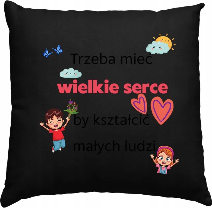 Párna Óvónőnek Tanárnőnek Tanárnak Fekete