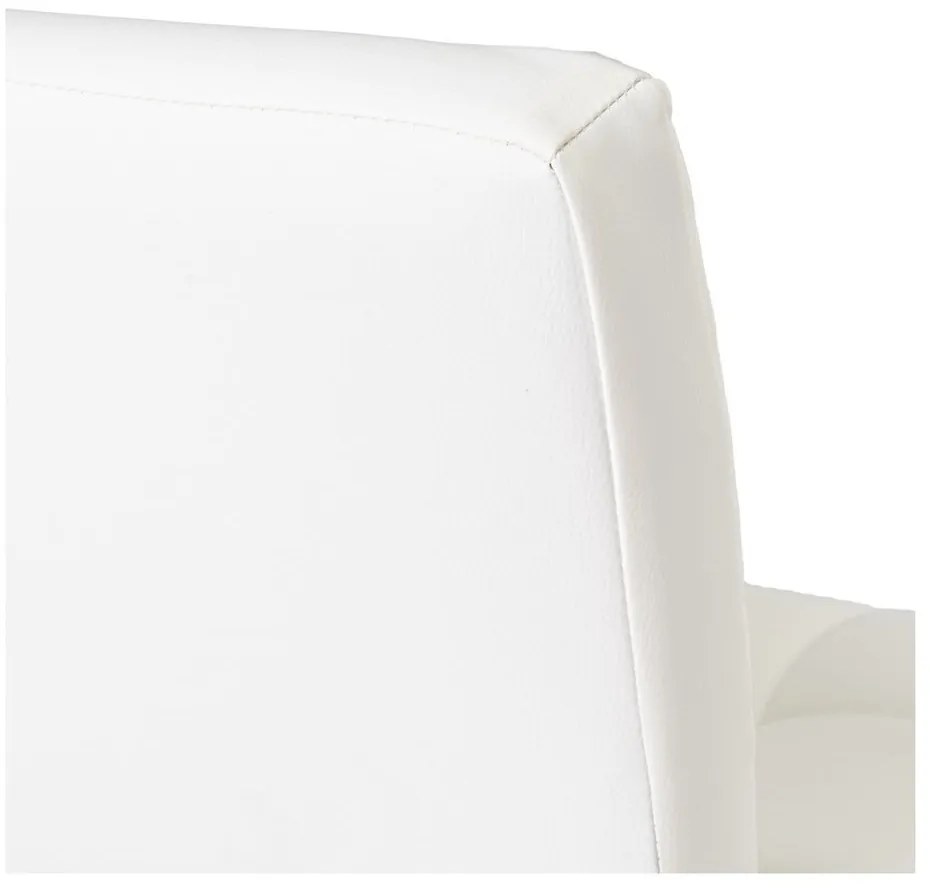 Fehér bőr utánzat állítható magasságú bárszék szett 2 db-os (ülésmagasság 93 cm) – Casa Selección