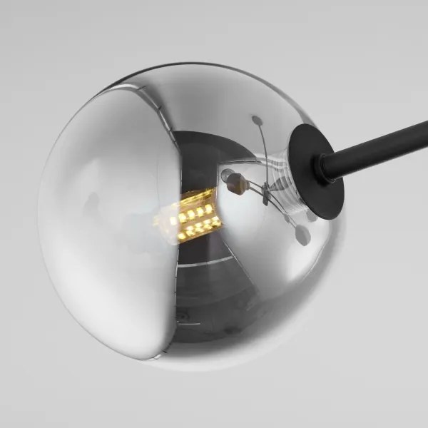 Jupiter 1975 - Csillár rúdon MOKA 4xGU10/10W/230V + 4xG9/10W/230V fekete/króm