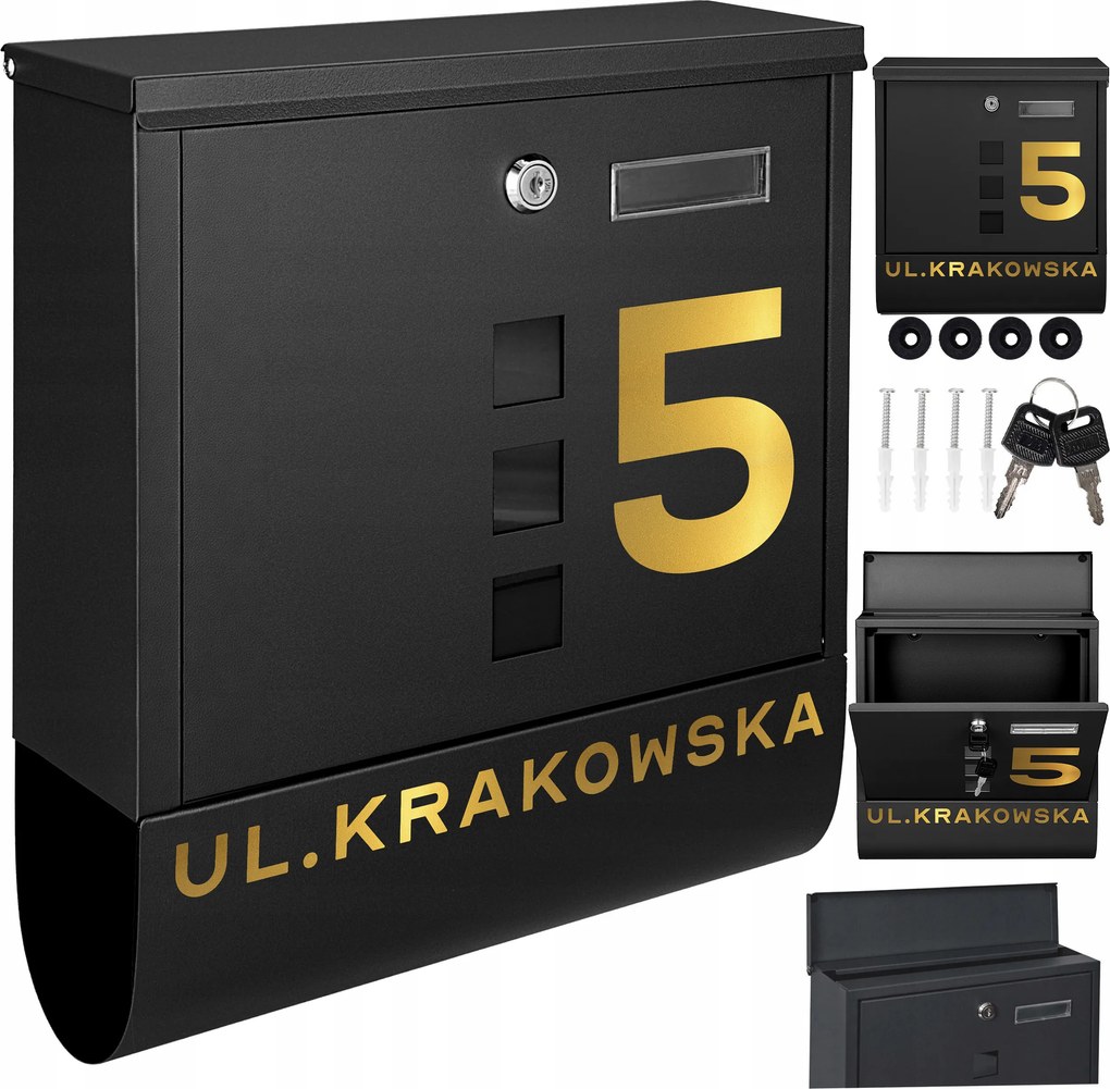 Postaláda Fekete Arany Felirat