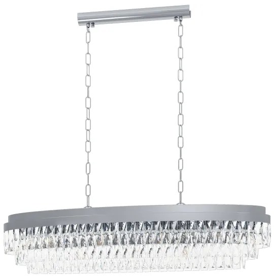 Eglo 39495 - Csillár láncon VALPARAISO 13xE14/40W/230V fényezett króm