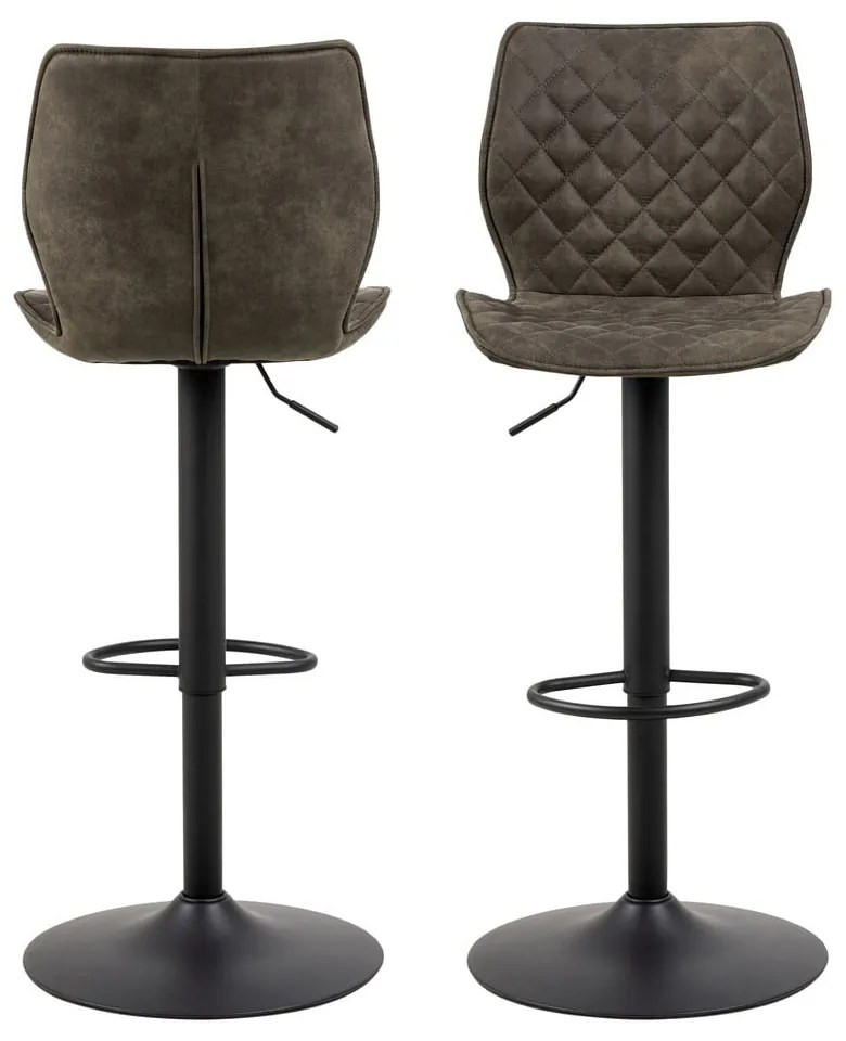 Sötétzöld forgó bárszék szett 2 db-os 116 cm Naomi – Actona