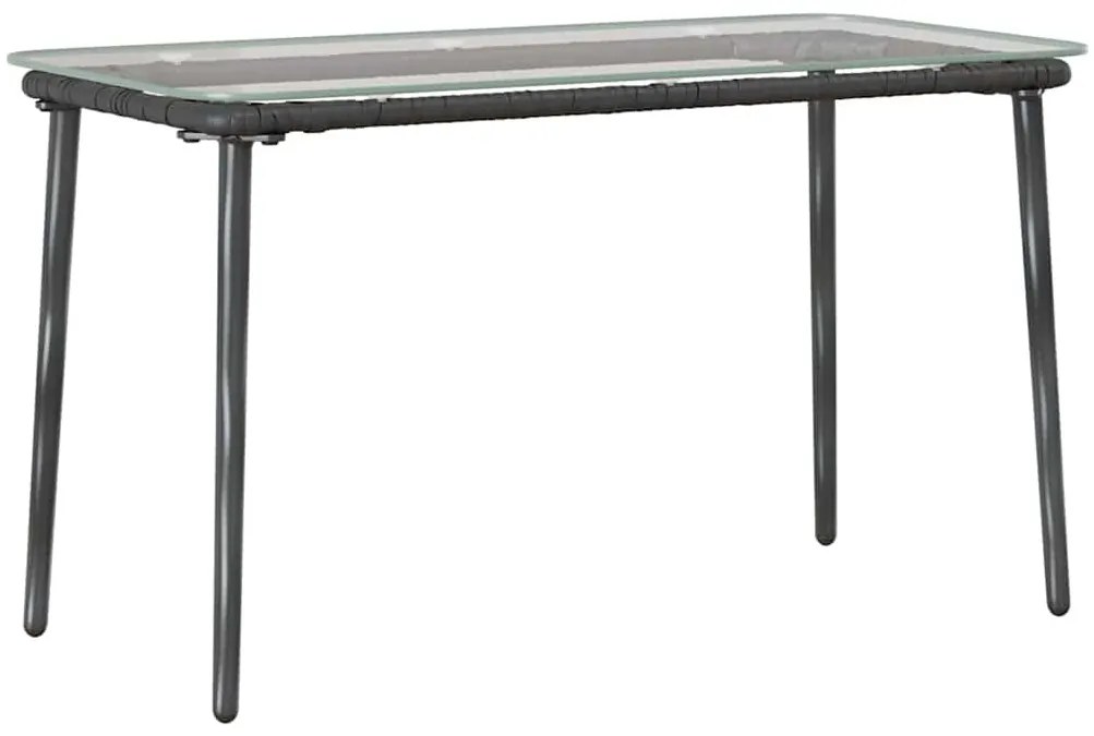 Kerti Asztal Fekete 80 x 40 x 45.5 cm Poli rattan