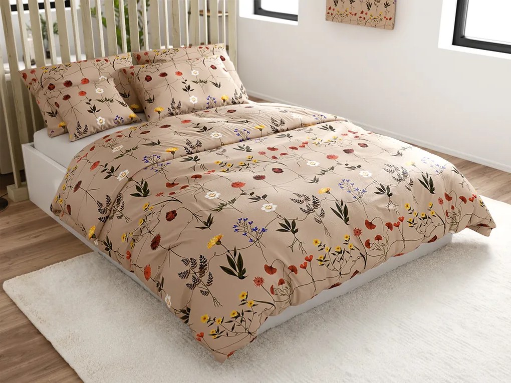 HERBAR bézs mikroplüss ágyneműhuzat Ágyneműhuzat mérete: 70 x 90 cm | 140 x 200 cm