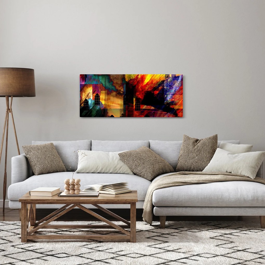 Kép - A város színes absztrakciója (120x50 cm)