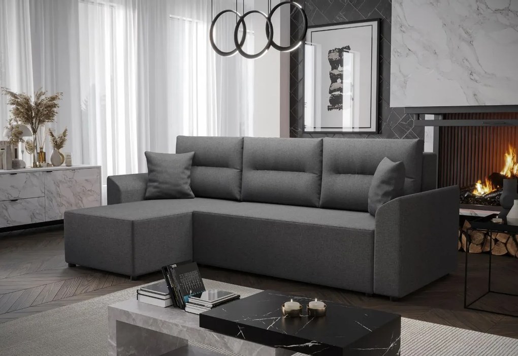 LORINA ágyazható sarok ülőgarnitúra, 230x89x140, kornet 02