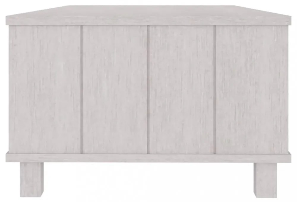 HAMAR fehér tömör fenyőfa dohányzóasztal 100 x 55 x 35 cm