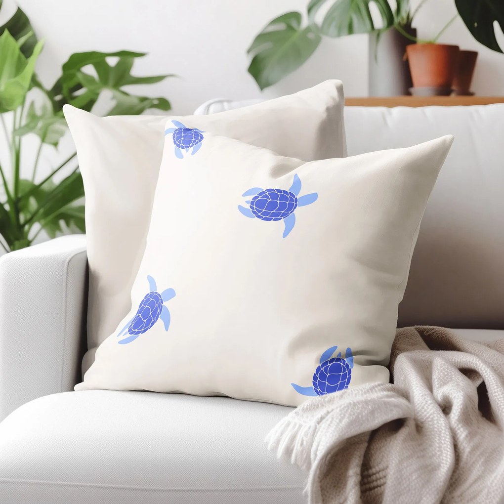 Goldea pamut párnahuzat - tengeri teknősök 70 x 90 cm