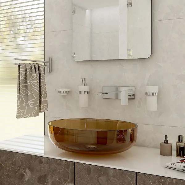 NIMCO BR 11031KN-26 - Fali szappanadagoló BORMO 300 mm fehér/fényezett króm