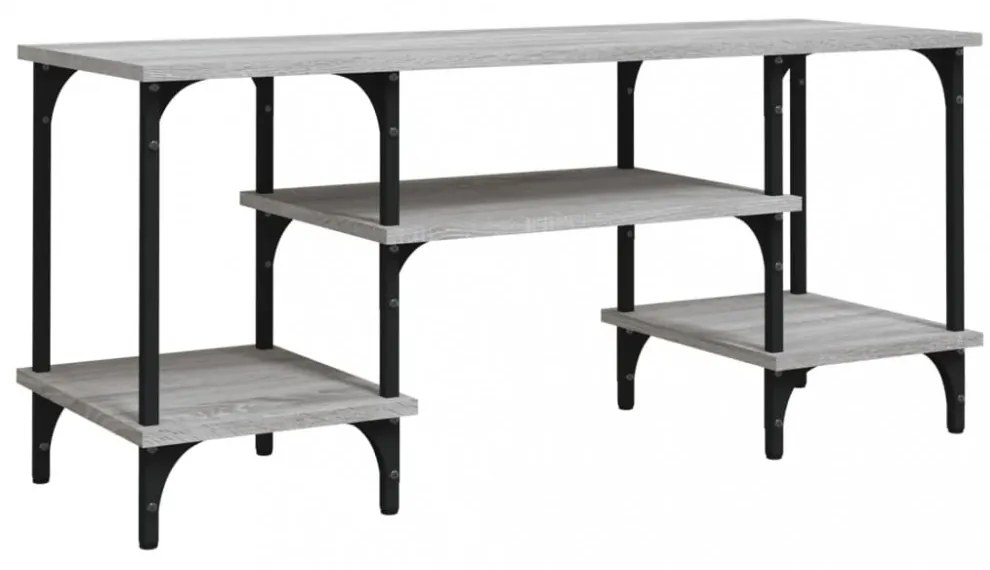 szürke sonoma színű szerelt fa TV-szekrény 102x35x45,5 cm