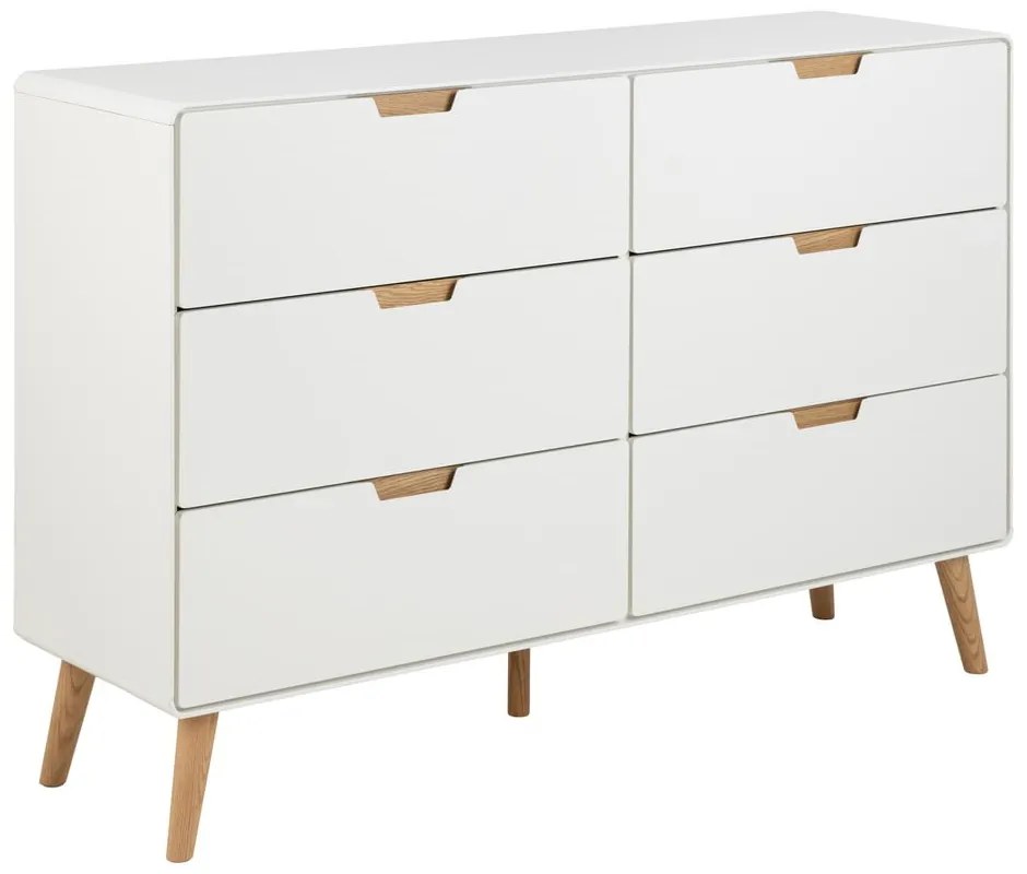 Fehér komód 135x90x40 cm Lowell – Actona