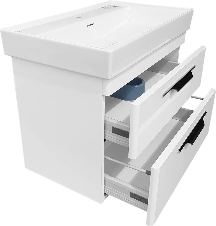 TMP LUX 60 fali fürdőszobabútor - CeraStyle SHARP 37100 mosdóval - 60 x 48 cm