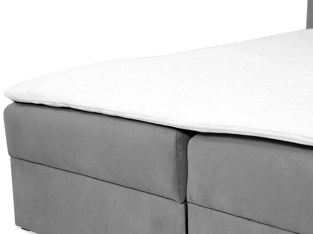 Franciaágy 160 cm Gunzy (szürke) (ágyráccsal és matraccal) (tárolóhellyel). 1104230