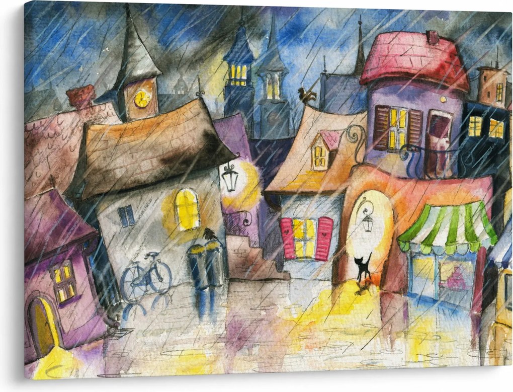 Kép - esős este (70x50 cm)