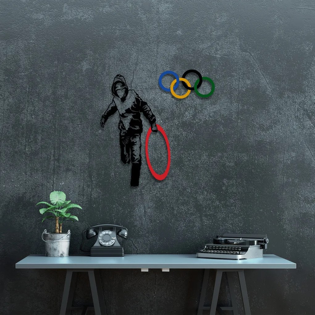 Banksy fém faldekoráció - 7