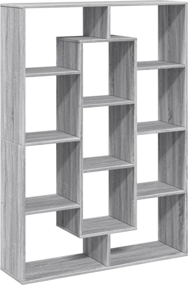 vidaXL szürke sonoma színű szerelt fa könyvszekrény 102 x 29 x 143 cm