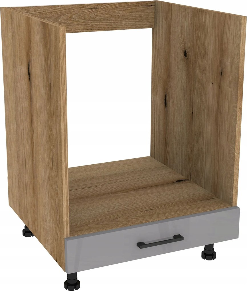 Alsó szekrény sütő alá 60 Capri tölgy Evoke front szürke akril fényes