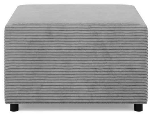 Zeus puff, kordbársony, 70x70, szürke