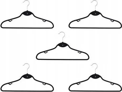 Roxi Flokkolt akasztó szett 5 db-os Fekete