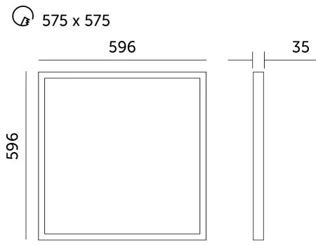 LED Függesztett mennyezeti panel LED/40W/230V 4000K 60x60 cm