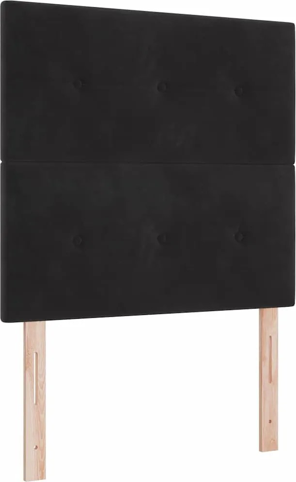 vidaXL Fejtámla Fekete 90 cm Bársony