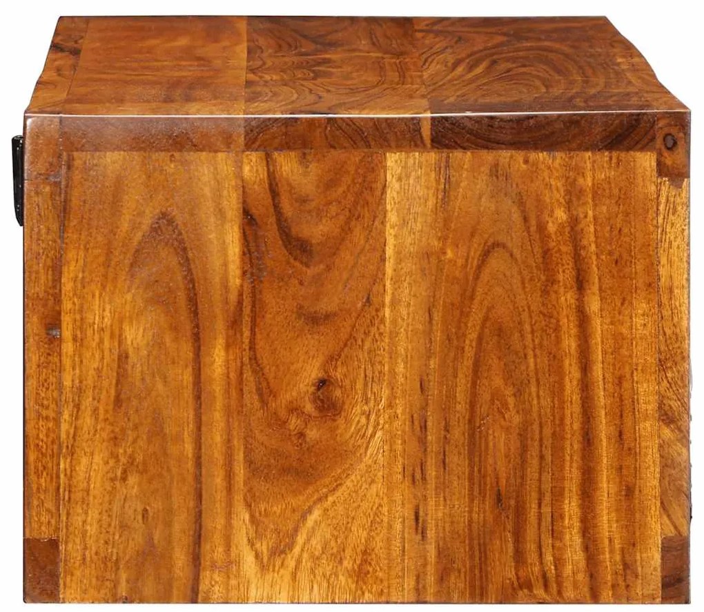 tömör akácfa többszínű TV-szekrény 100x30x22