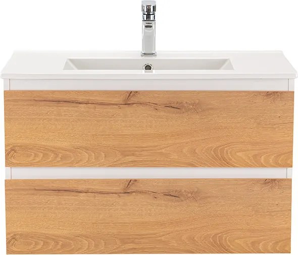 Vario Forte 80 alsó szekrény mosdóval fehér-tölgy