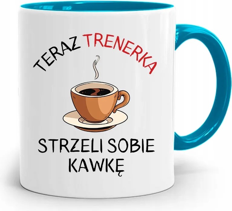 Edzőnőnek Edzőterem Bögre Kék nyomott mintával