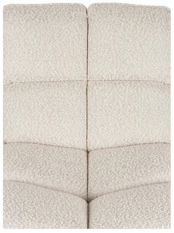 Krémszínű forgó buklé fotel Bros – White Label