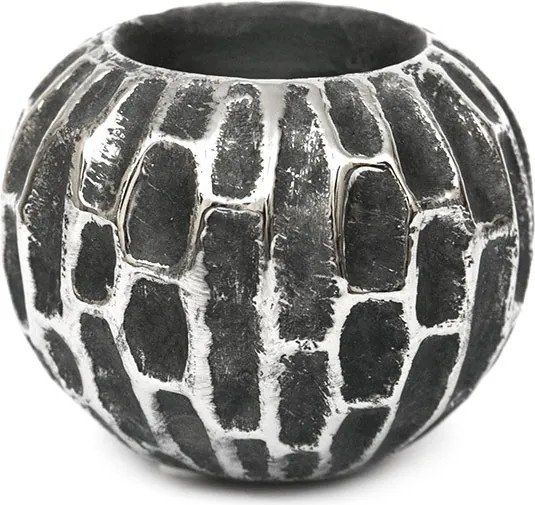 Gyertyatartó Ezüst Grafit 9cm Gömb 1 Gyertyához Tea Light 10