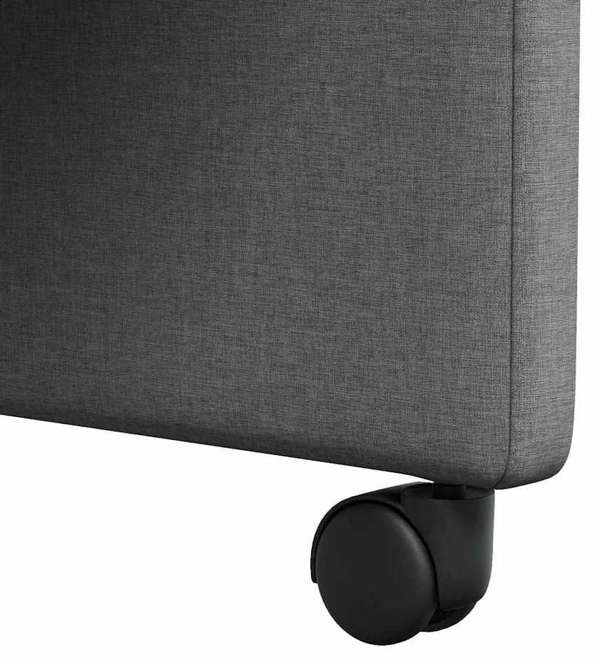 Étkező Székek kerékkel 2 pcs Sötétszürke 57 x 66 x 94 cm szövet