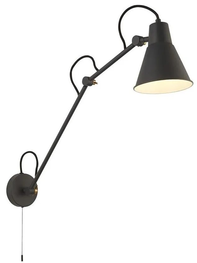 Searchlight 7403GY - Fali lámpa SWING ARM 1xE27/20W/230V antracit