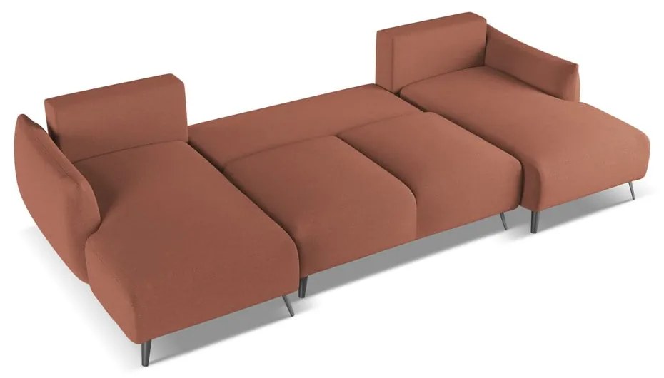 Rózsaszín sarokkanapé Malie – Makamii