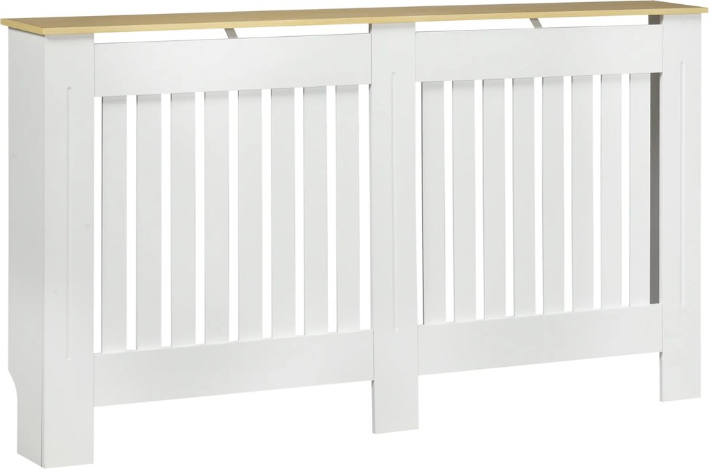HOMCOM Radiátor Burkolat 152x19x83 cm MDF Radiátor Szekrény Antitipikus Rögzítővel Modern Dizájn Nappalihoz Hálószobához Fehér | Aosom