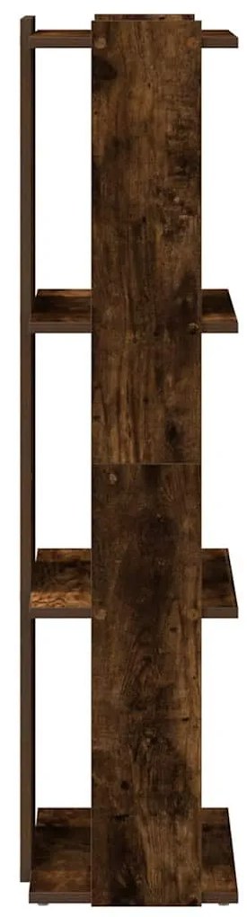 Könyvespolc 3 szintes füstölt tölgy 60x30x120 cm Műfűrészáru