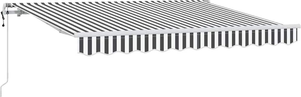 vidaXL Behúzható napellenző Antracit 250 x 200 cm szövet
