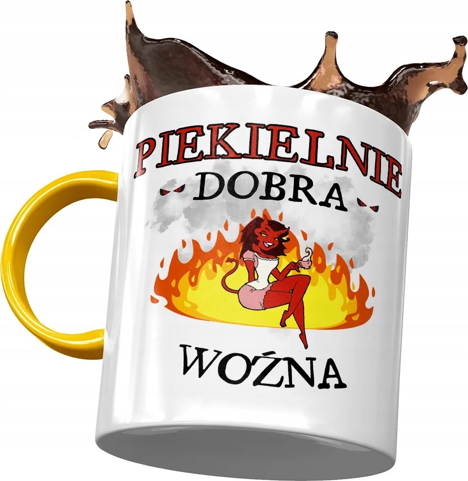 Sárga Bögre A Gondnoknőnek Pokolian Jó Gondnok Nyomtatott Fotóval