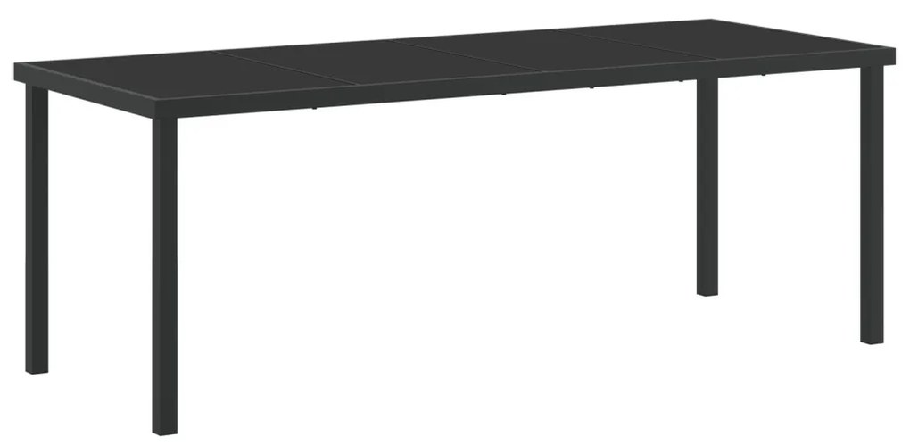 7 részes kerti étkező garnitúra fekete PVC rattan