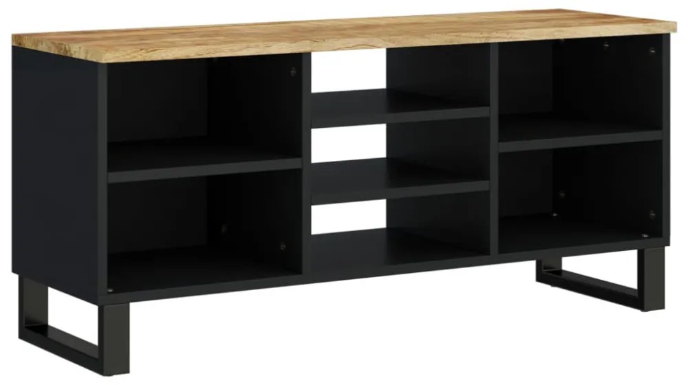 tömör mangó- és szerelt fa TV-szekrény 100 x 33 x 46 cm
