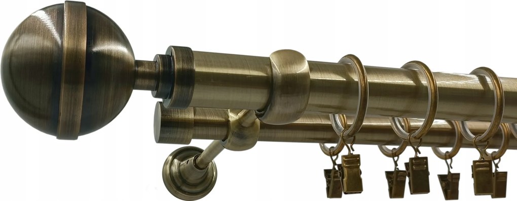 Függönykarnis Dupla 25+19mm Arany Antik 200cm Elegant