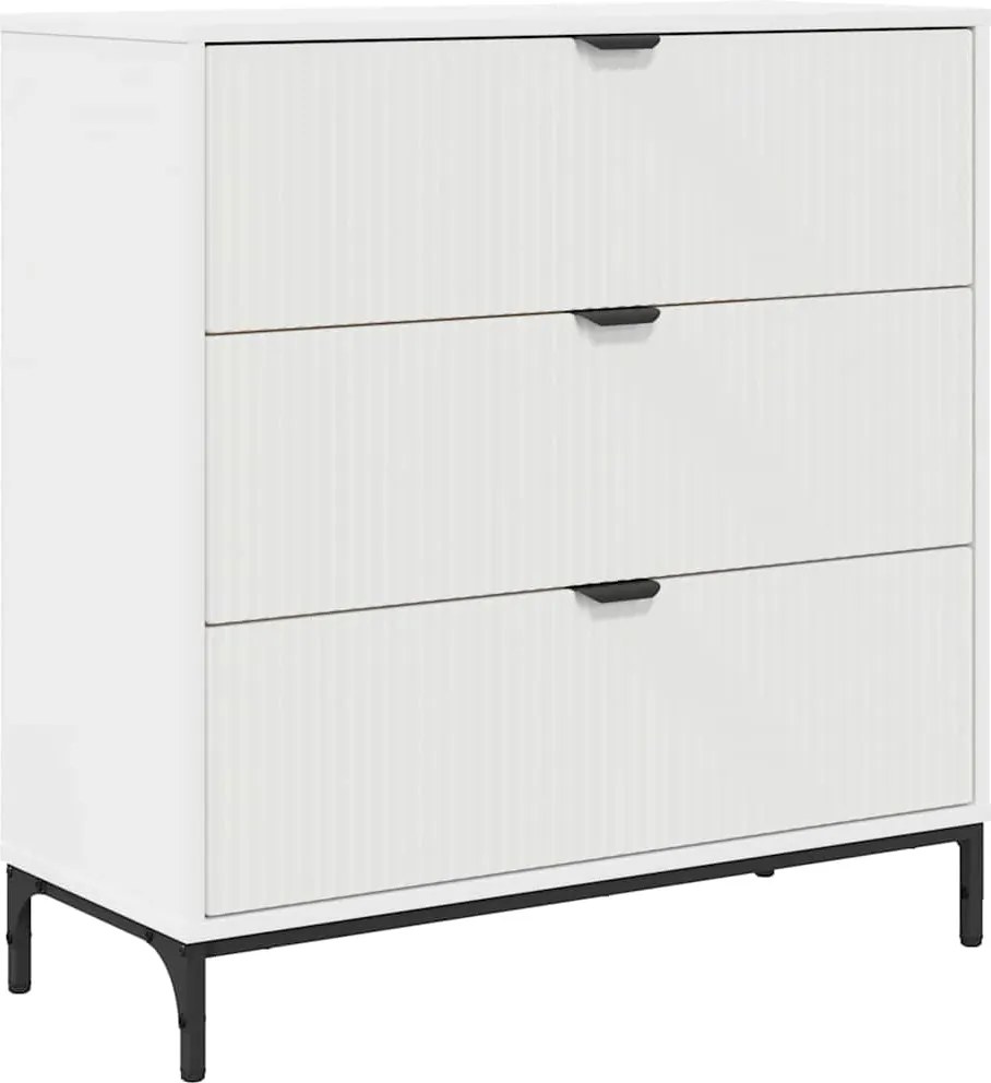 vidaXL Széf fiókkal Fehér 79,5 x 33 x 82 cm Faanyag